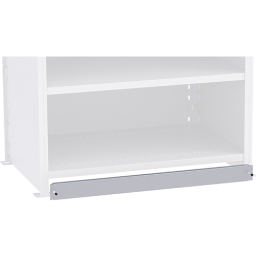 Plaque de base/façade pour rangement de bacs sur rayonnage enclenchable Interlok Pronet Distribution