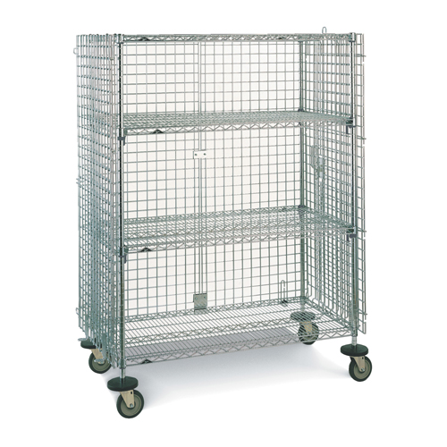 Chariots en treillis m&eacute;tallique, Chrom&eacute;, 21-1/2" x 68-1/2" x 40", Capacit&eacute; 500 lb Pronet Distribution
