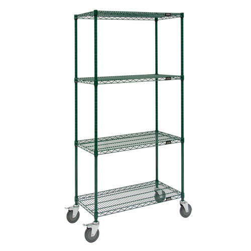 Wire Shelf Cart, Epoxy Finish, 36" x 80" x 24", 800 lbs. Capacity Pronet Distribution