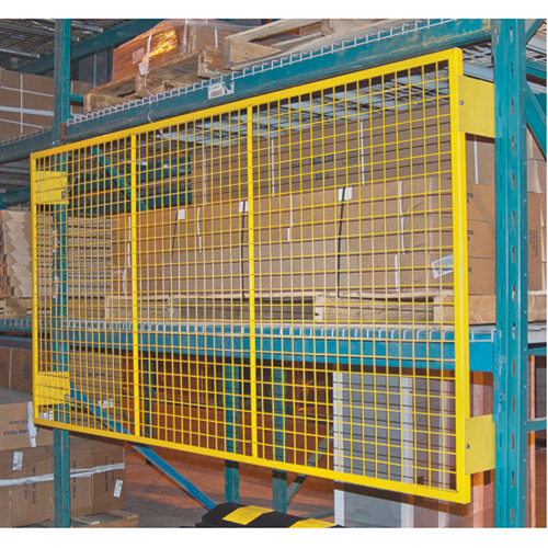 Grilles de protection arri&egrave;re pour palettier, 96" la x 48" h, Ferrures de 6" Pronet Distribution