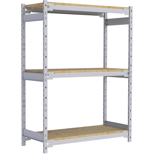 Wide Span Record Storage Shelving, Steel, 3 Shelves, 42" W x 18" D x 60" H Pronet Distribution