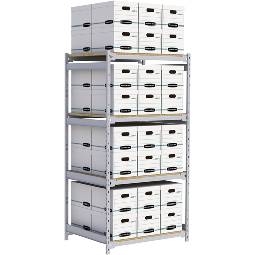 &eacute;tag&egrave;re-classeur de grande largeur, Acier, 4 Tablettes, 42" la x 32" p x 84" h Pronet Distribution