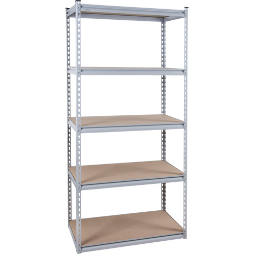 Heavy-Duty Shelving, Steel, Boltless, 1200 lbs. Capacity, 36" W x 72" H x 18" D Pronet Distribution