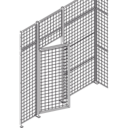 Porte basculante standard pour cloison en treillis m&eacute;tallique, 4' la x 7' h Pronet Distribution
