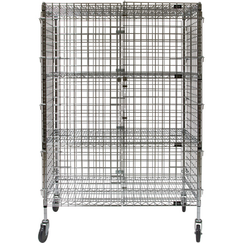 Chariot de s&eacute;curit&eacute;, Chrom&eacute;, 48" x 69" x 24", Capacit&eacute; 500 lb Pronet Distribution