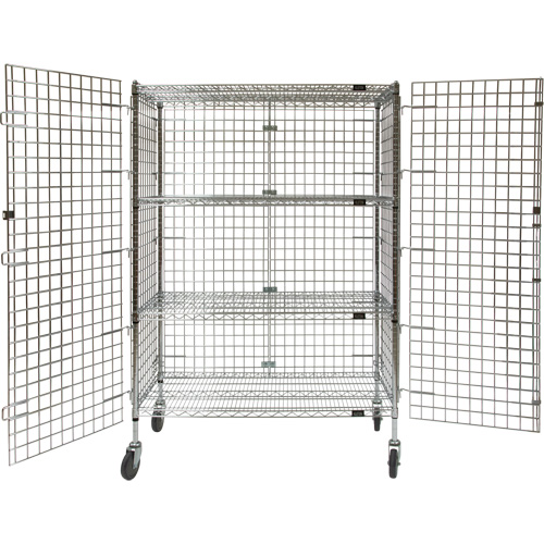Chariot de s&eacute;curit&eacute;, Chrom&eacute;, 48" x 69" x 24", Capacit&eacute; 500 lb Pronet Distribution