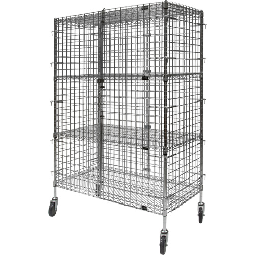 Chariot de s&eacute;curit&eacute;, Chrom&eacute;, 48" x 69" x 24", Capacit&eacute; 500 lb Pronet Distribution