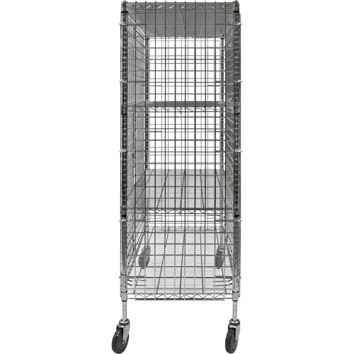 Chariot de s&eacute;curit&eacute;, Chrom&eacute;, 48" x 69" x 24", Capacit&eacute; 500 lb Pronet Distribution