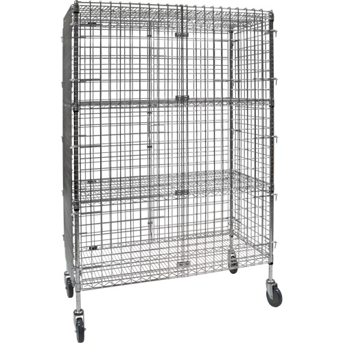 Chariot de s&eacute;curit&eacute;, Chrom&eacute;, 48" x 69" x 24", Capacit&eacute; 500 lb Pronet Distribution