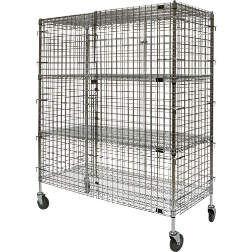 Chariot de s&eacute;curit&eacute;, Chrom&eacute;, 60" x 69" x 24", Capacit&eacute; 500 lb Pronet Distribution