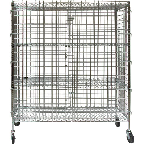 Chariot de s&eacute;curit&eacute;, Chrom&eacute;, 60" x 69" x 24", Capacit&eacute; 500 lb Pronet Distribution