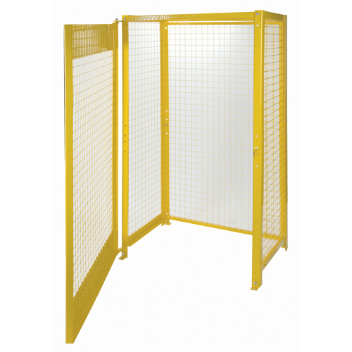 Gas Cylinder Cabinets, 10 Cylinder Capacity, 44" W x 30" D x 74" H, Yellow Pronet Distribution