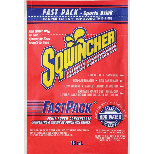 Sqwincher&reg; Rehydration Drink Fast Pack&reg;, Single Serve, Fruit Punch Pronet Distribution
