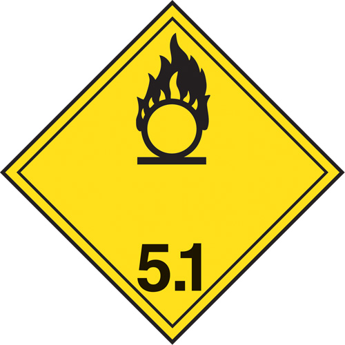 TDG Shipping Labels, Class 5.1, Oxidizing Substances, Paper Pronet Distribution