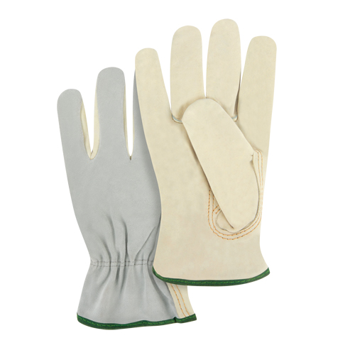 Gants de conducteur &agrave; dos fendu, Moyen, Paume en Cuir fleur de vache Pronet Distribution