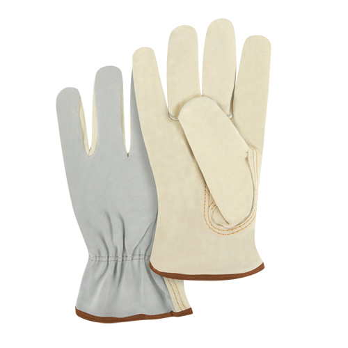 Gants de conducteur &agrave; dos fendu, Grand, Paume en Cuir fleur de vache Pronet Distribution