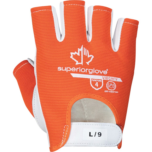 Vibrastop Half-Finger Vibration-Dampening Gloves, Size Medium, Goatskin Palm Pronet Distribution