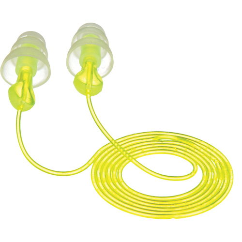 Bouchons d'oreilles r&eacute;utilisables &agrave; trois brides E-A-R, Avec cordon, Vrac - Sac en poly, 26 dB NRR, Taille unique Pronet Distribution