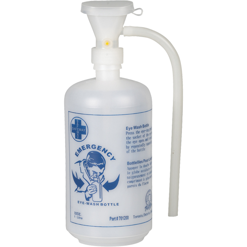 Bouteille pour douche oculaire avec coquille oculaire, Bouteille Vide, 32 oz Pronet Distribution