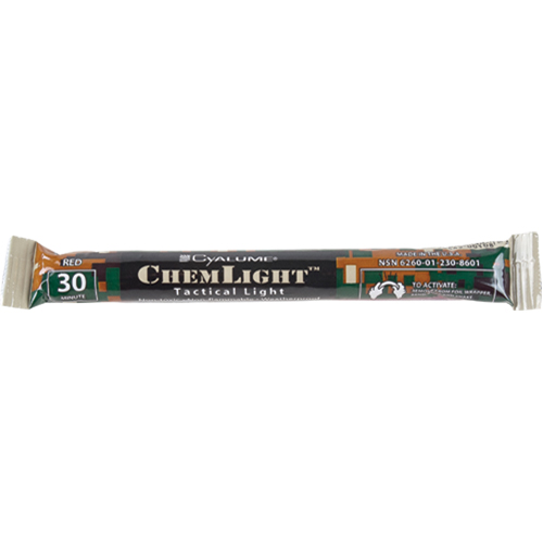 B&acirc;tons de s&eacute;curit&eacute; luminescents Cyalume 6", Rouge, Dur&eacute;e 30 min Pronet Distribution