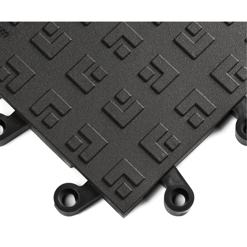 Syst&egrave;mes de carrelage ergonomiques ErgoDeck No 562, PVC, 1-1/2' la c, 1-1/2' lo, 7/8" &eacute;paisseur, Noir Pronet Distribution