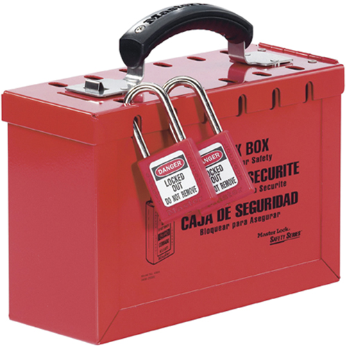 Latch Tight Portable Group Lock Box, Red Pronet Distribution