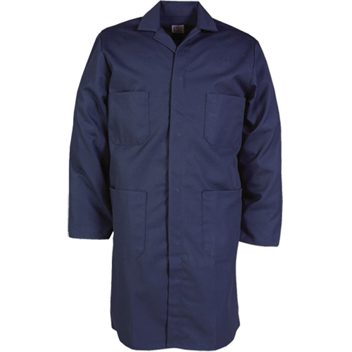 100% Cotton Shop Coats, Cotton, Size 34, Navy Blue Pronet Distribution