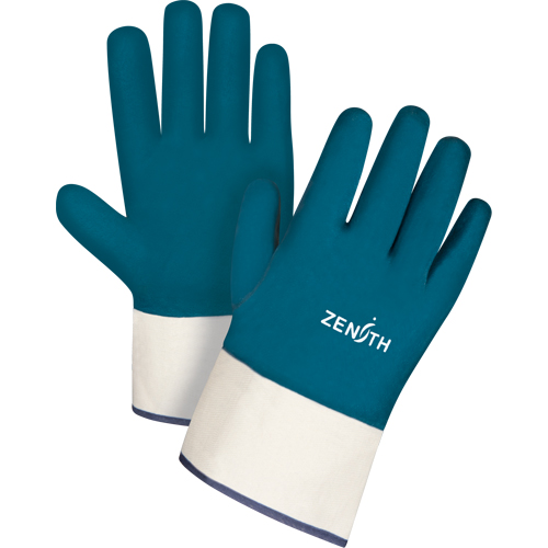Gants &agrave; poignet de s&eacute;curit&eacute; de poids lourd, 11/2T-Grand, R&ecirc;vetement Nitrile, Enveloppe en Coton Pronet Distribution