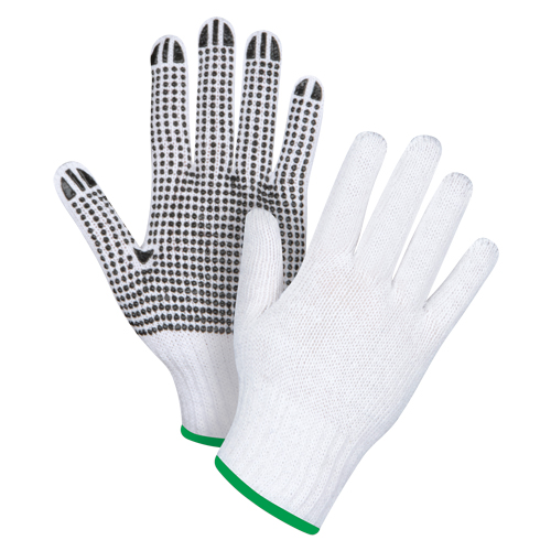 Gants tricot&eacute;s &agrave; pois, Poly/coton, Un c&ocirc;t&eacute;, Calibre 7, Moyen Pronet Distribution