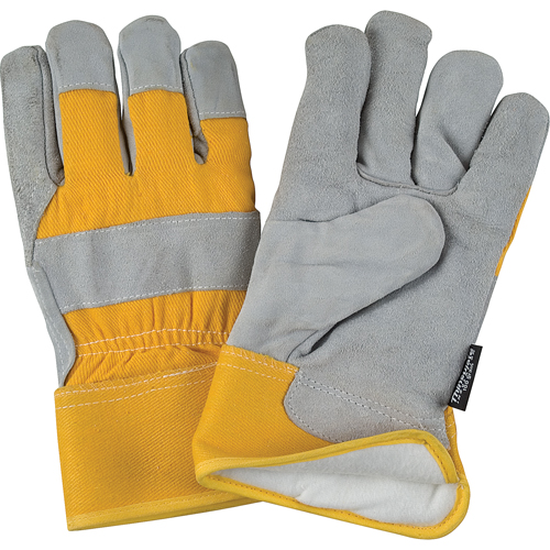 Gants d'ajusteur doubl&eacute;s pour l'hiver &agrave; chaleur sup&eacute;rieure, Moyen, Paume en Cuir de vache refendu, Doublure en Thinsulate Pronet Distribution