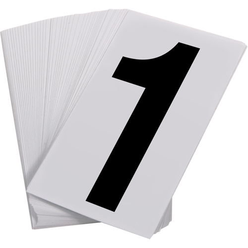 Num&eacute;ros autocollants, 1, 3-1/2" h, Noir sur blanc Pronet Distribution