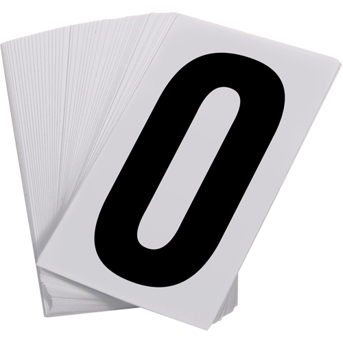 Num&eacute;ros autocollants, 0, 3-1/2" h, Noir sur blanc Pronet Distribution