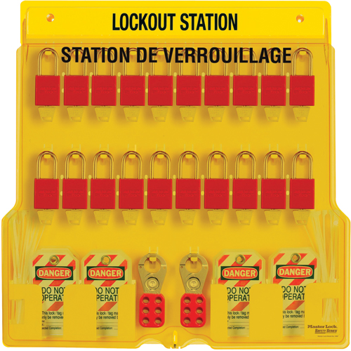 Lockout Station, Aluminum Padlocks, 20 Padlock Capacity, Padlocks Included Pronet Distribution
