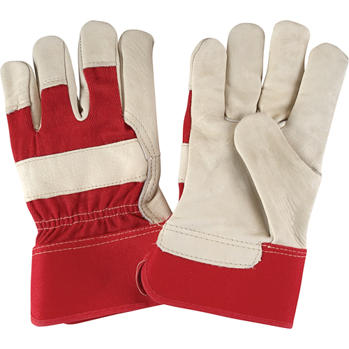 Premium Dry-Palm Fitters Gloves, Large, Grain Cowhide Palm, Cotton Inner Lining Pronet Distribution