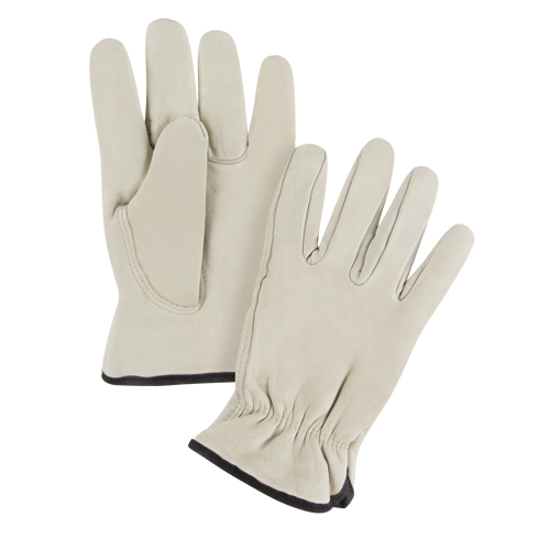 Winter-Lined Driver's Gloves, Large, Grain Cowhide Palm, Fleece Inner Lining Pronet Distribution