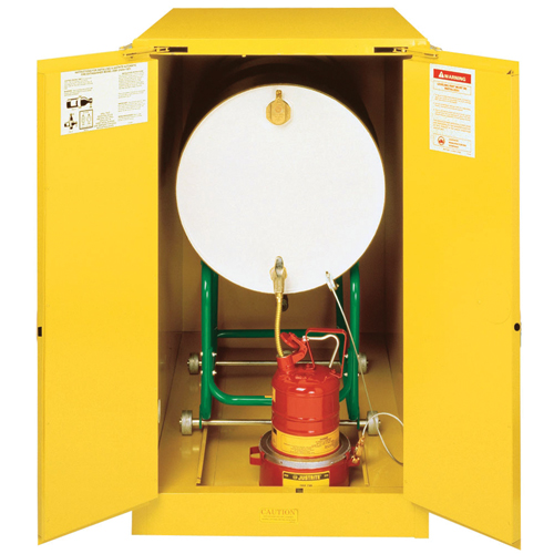 Sure-Grip&reg; EX Horizontal Drum Storage Cabinets, 55 US gal. Cap., Yellow Pronet Distribution