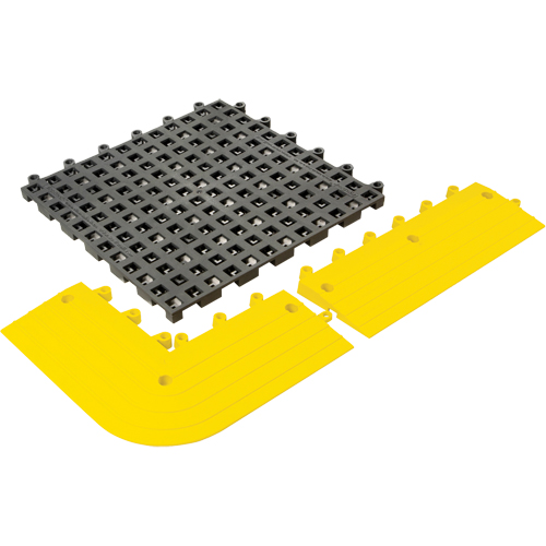 Tapis Ergodeck tout usage No 564 & No 566, PVC, 1-1/2' la c, 1-1/2' lo, 7/8" &eacute;paisseur, Charbon Pronet Distribution
