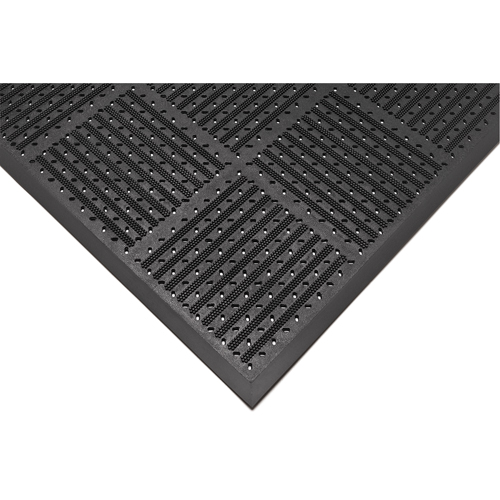 Outfront Reversible No. 227 Mat, Rubber, Scraper Type, Slotted Pattern, 3' x 6', Black Pronet Distribution