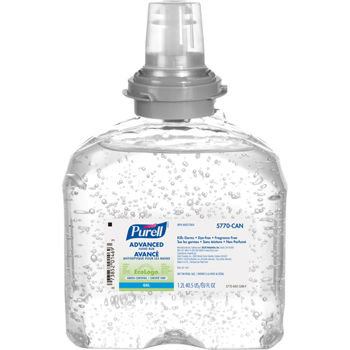 TFX Advanced Hand Sanitizer, 1200 ml, Cartridge Refill, 70% Alcohol Pronet Distribution