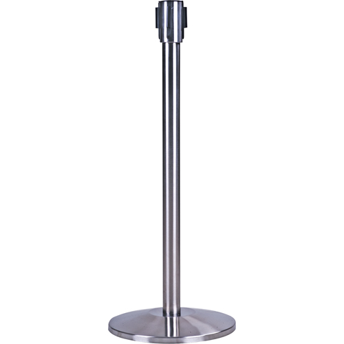 Poteau r&eacute;cepteur pour barri&egrave;res sur pieds pour le contr&ocirc;le des foules, Hauteur de 35", Acier inoxydable Pronet Distribution