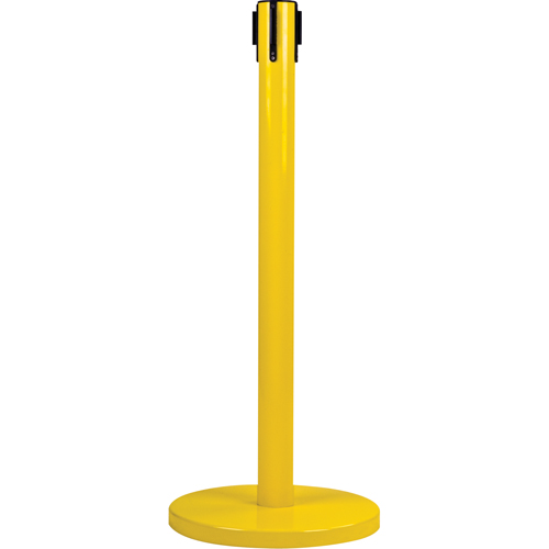 Poteau r&eacute;cepteur pour barri&egrave;res sur pieds pour le contr&ocirc;le des foules, Hauteur de 35", Jaune Pronet Distribution