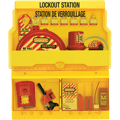 Deluxe Lockout Stations, Aluminum Padlocks, 32 Padlock Capacity, Padlocks Included Pronet Distribution