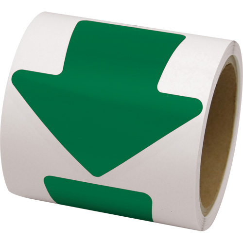 Coloured Floor Marking Decals, Arrow, 4" L x 4" W, Green, Vinyl Pronet Distribution