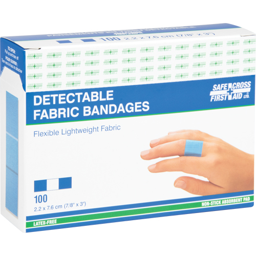 Bandages, Rectangulaire/carr&eacute;e, 3", Tissu d&eacute;tectable, St&eacute;rile Pronet Distribution