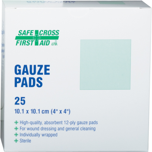 Gaze, Tampon, 4" lo x 4" la, St&eacute;rile, Dispositif m&eacute;dical Classe 1 Pronet Distribution