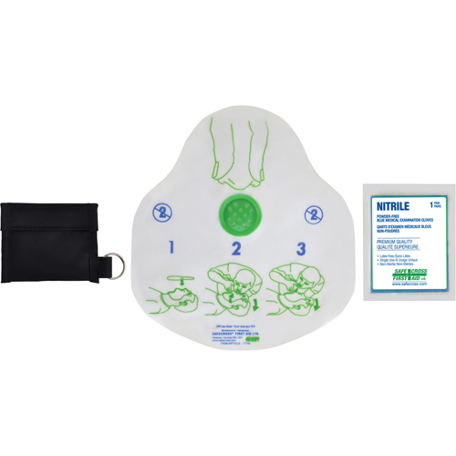Trousse RCR avec sac et anneau, Masque &agrave; usage unique, Classe 2 Pronet Distribution