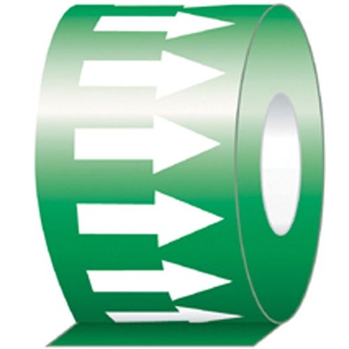 Directional Flow Arrow Tapes, 108', White on Green Pronet Distribution