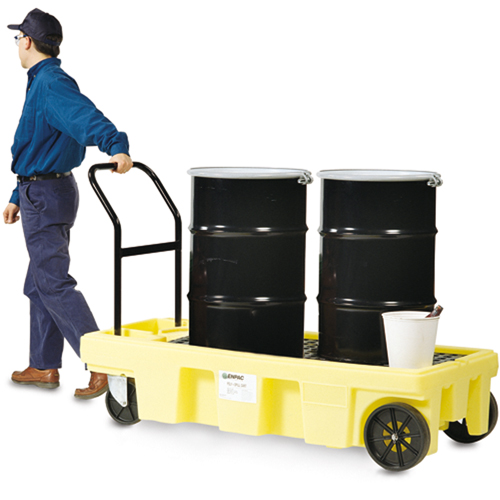 Chariots Poly-Spillcart, 66,5" lo x 29" la x 43,9" h, Cap. de d&eacute;versement 57 gal. US Pronet Distribution