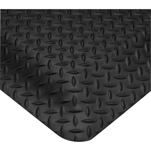Tapis Smart No 497, Losange, 2' x 3' x 5/8", Noir, PVC Pronet Distribution