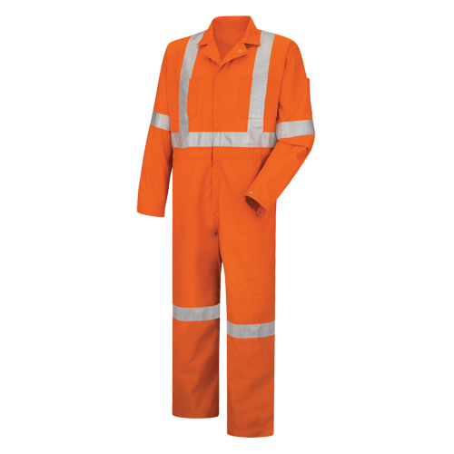 Hi-Visibility Coveralls , Men's, Orange, Size 38 Pronet Distribution